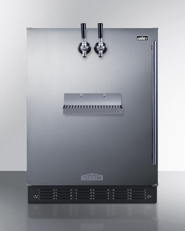 24" Wide Front Tap Built-In Cold Brew Coffee Kegerator, ADA-Compliant SBC7BRSFRTPCFADALHD