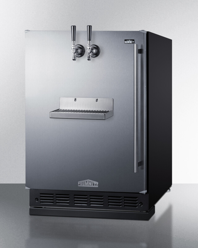 24" Wide Front Tap Built-In Cold Brew Coffee Kegerator SBC7BRSFRTPCFLHD