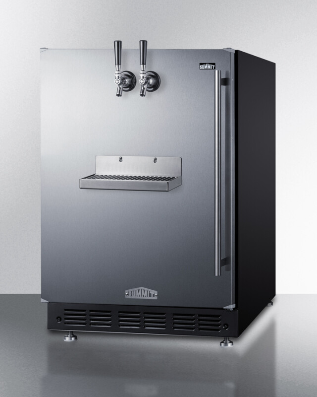 24" Wide Front Tap Built-In Cold Brew Coffee Kegerator SBC7BRSFRTPCFLHD