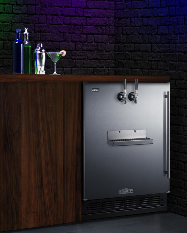 24" Wide Front Tap Built-In Cold Brew Coffee Kegerator SBC7BRSFRTPCFLHD