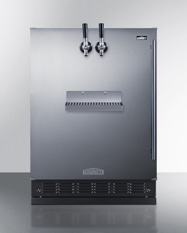 24" Wide Front Tap Built-In Cold Brew Coffee Kegerator SBC7BRSFRTPCFLHD