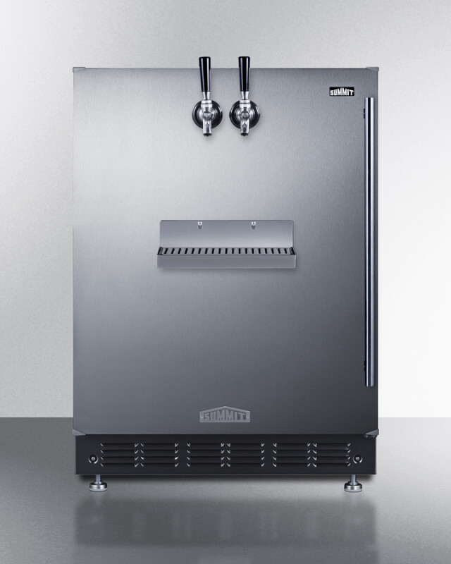 24" Wide Front Tap Built-In Cold Brew Coffee Kegerator SBC7BRSFRTPCFLHD