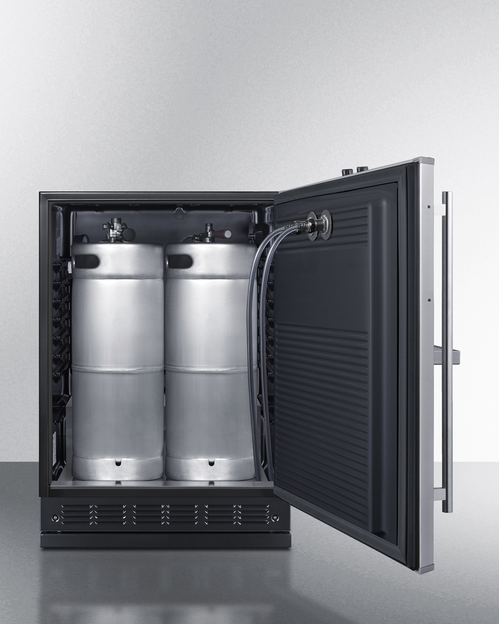 24" Wide Front Tap Built-In Beer Kegerator SBC7BRSFRTP