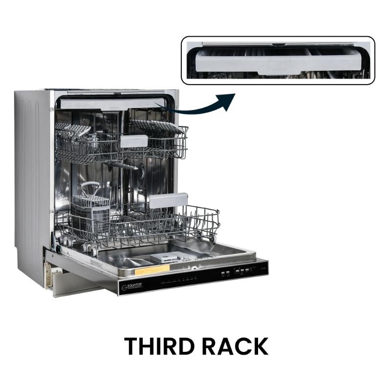 24 in 2440 Dishwasher Top Control 3rd Rack 15 place 3.4g QUIET 51 dB 110V EStar SBT2440