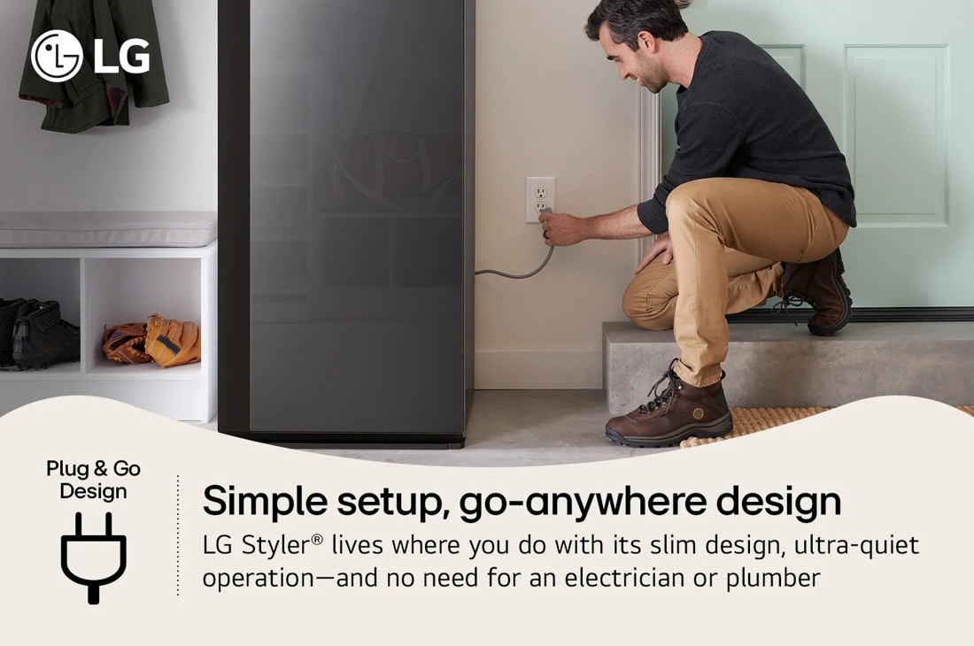 LG Styler® Smart Steam Closet with Dual TrueSteam® Technology, Dynamic MovingHanger™ and Built-In HandySteamer™ view 6