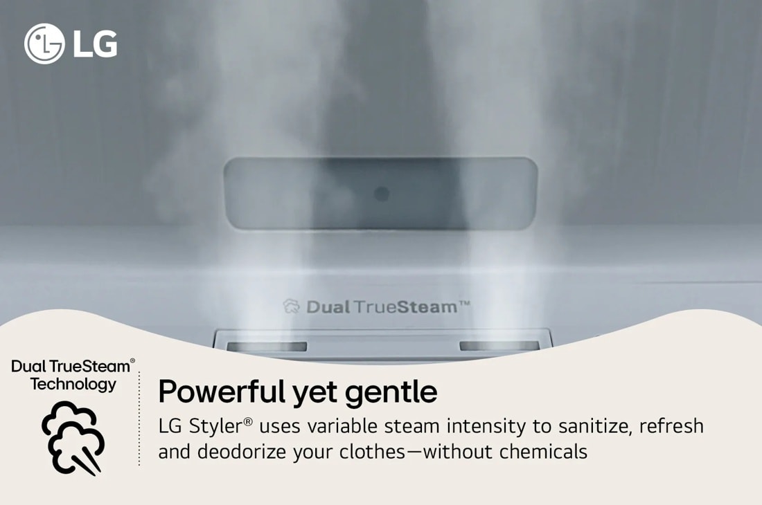 LG Styler® Smart Steam Closet with Dual TrueSteam® Technology and Dynamic MovingHanger™ view 2
