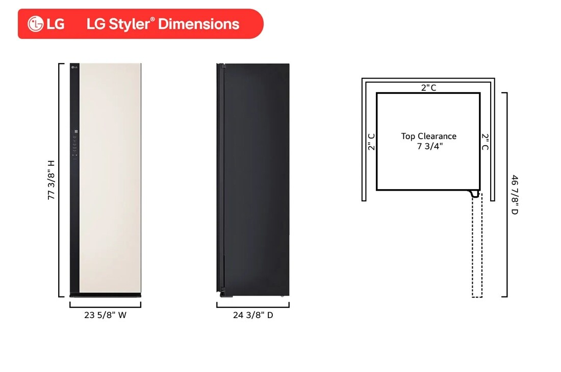 LG Styler® Smart Steam Closet with Dual TrueSteam® Technology and Dynamic MovingHanger™ view 6