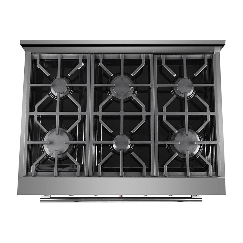 SC Dual Fuel Range Series- Professional Style Dual Fuel Gas Range with 6 German Sealed Burner and Convection Fan, 36 inch SCD3611