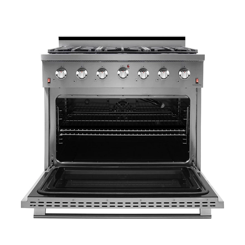 SC Dual Fuel Range Series- Professional Style Dual Fuel Gas Range with 6 German Sealed Burner and Convection Fan, 48 inch SCD4811