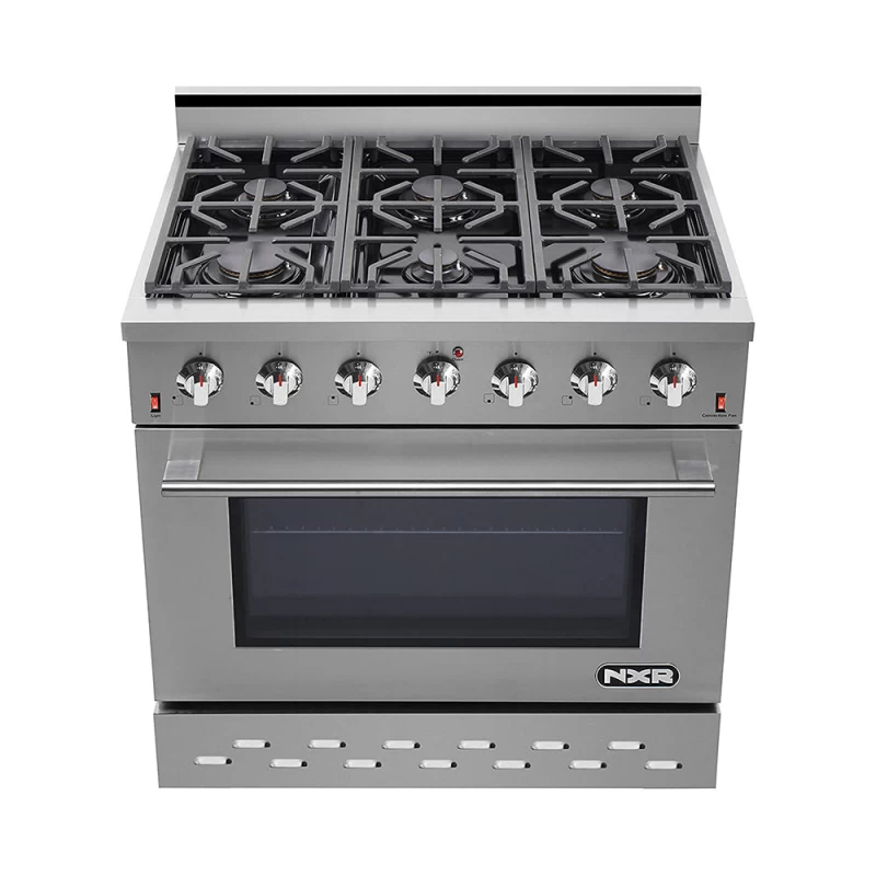 SC Dual Fuel Range Series- Professional Style Dual Fuel Gas Range with 6 German Sealed Burner and Convection Fan, 48 inch SCD4811