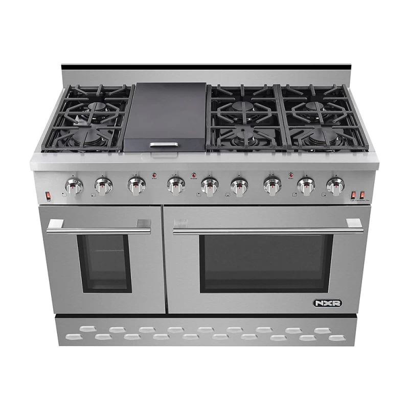 SC Dual Fuel Range Series- Professional Style Dual Fuel Gas Range with 6 German Sealed Burner and Convection Fan, 48 inch SCD4811