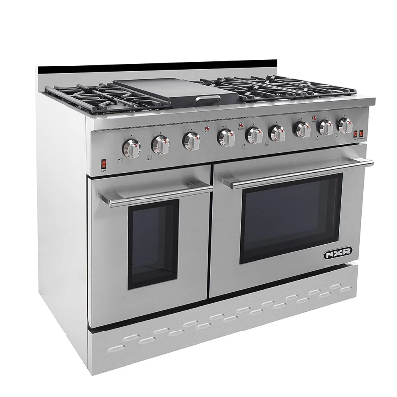 SC Dual Fuel Range Series- Professional Style Dual Fuel Gas Range with 6 German Sealed Burner and Convection Fan, 48 inch SCD4811