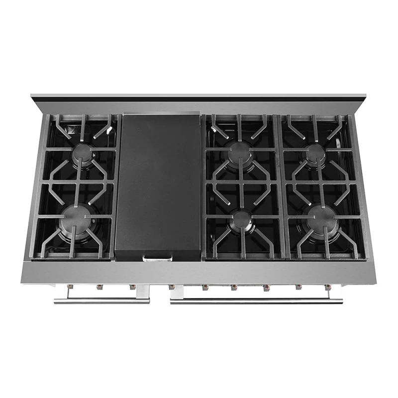 SC Dual Fuel Range Series- Professional Style Dual Fuel Gas Range with 6 German Sealed Burner and Convection Fan, 48 inch SCD4811