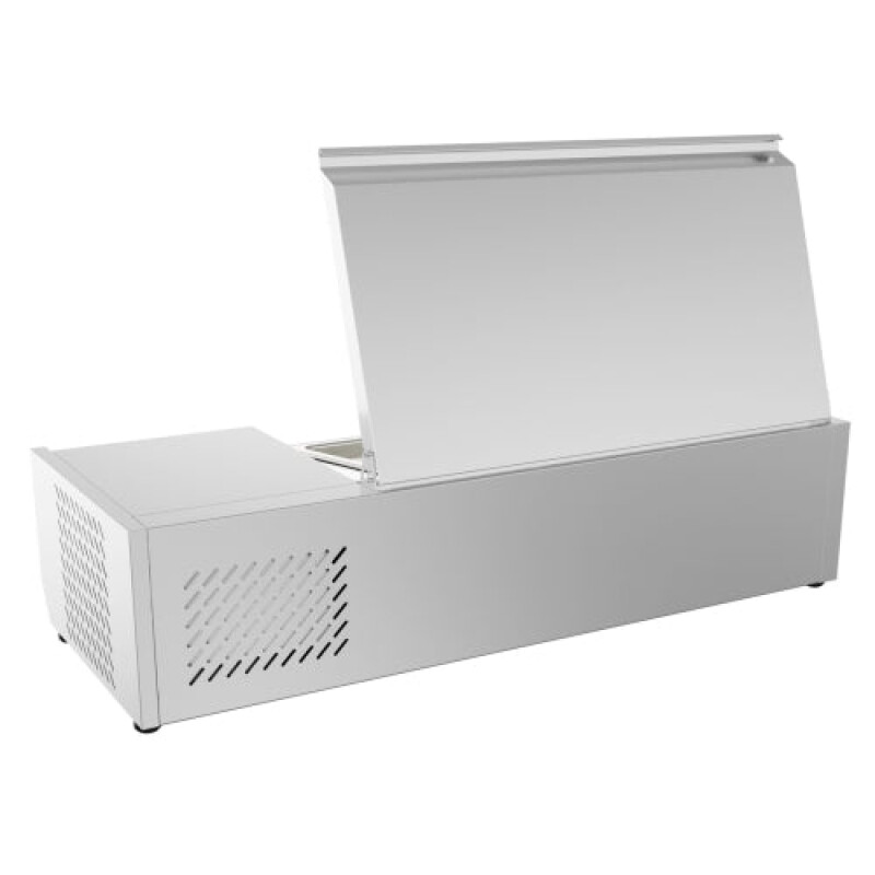 40 in. Three Pan Refrigerated Countertop Condiment Prep Station SCDC3PSG, product image 7 of 9