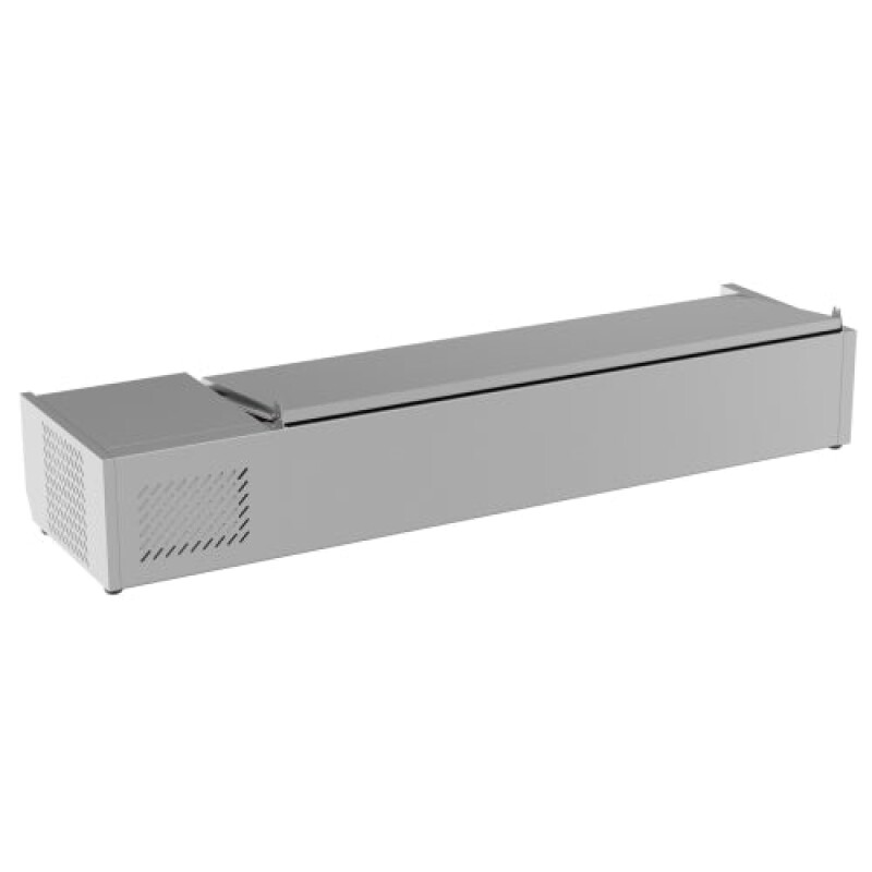 59 in. Six Pan Refrigerated Countertop Condiment Prep Station SCDC6PSSL, product image 5 of 9