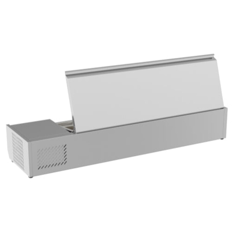 59 in. Six Pan Refrigerated Countertop Condiment Prep Station SCDC6PSSL, product image 7 of 9