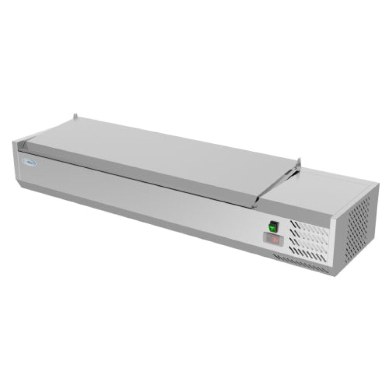 59 in. Six Pan Refrigerated Countertop Condiment Prep Station SCDC6PSSL, product image 8 of 9