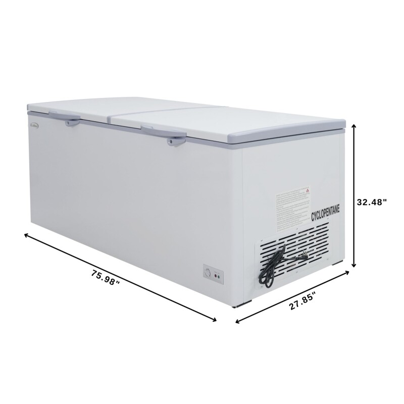 76 in. Commercial Chest Freezer 20 cu ft SCF20C