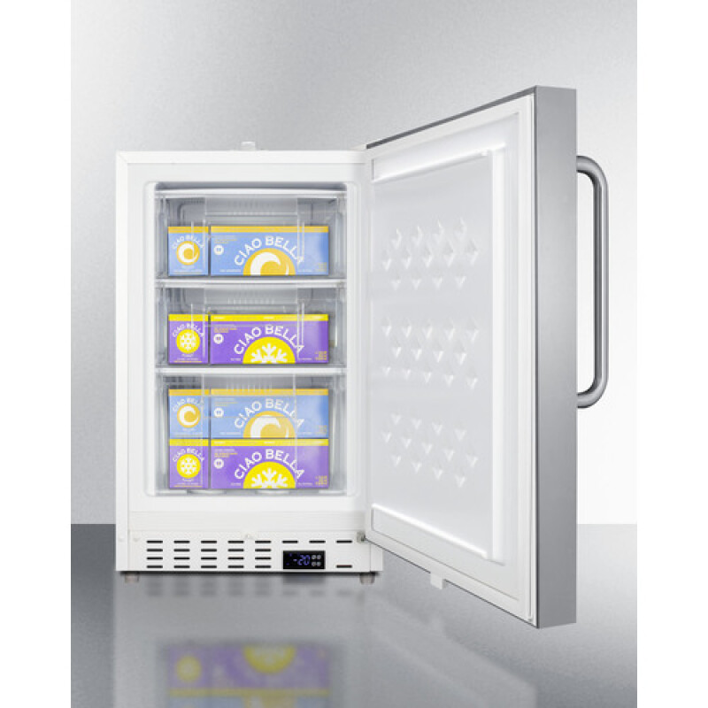 20" Wide Built-In Commercial All-Freezer, ADA Compliant SCF505SSTBADA