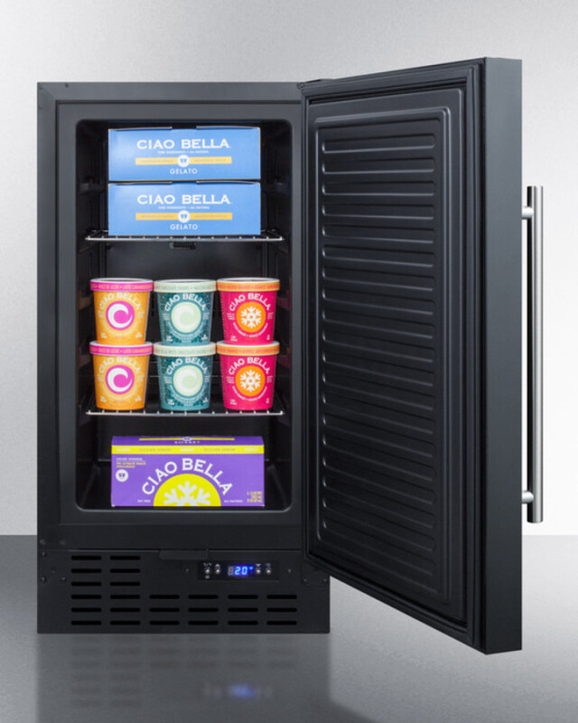 Summit 18" Built-In All-Freezer Black SCFF1842 Picture 1