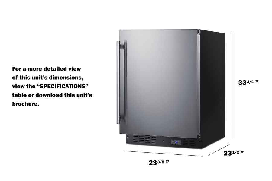 24" Wide Built-In All-Freezer With Icemaker view 8