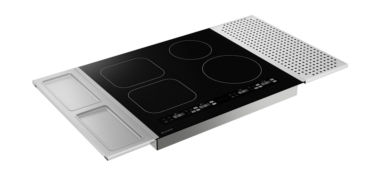 24 In. Induction Cooktop With Side Accessories view 2
