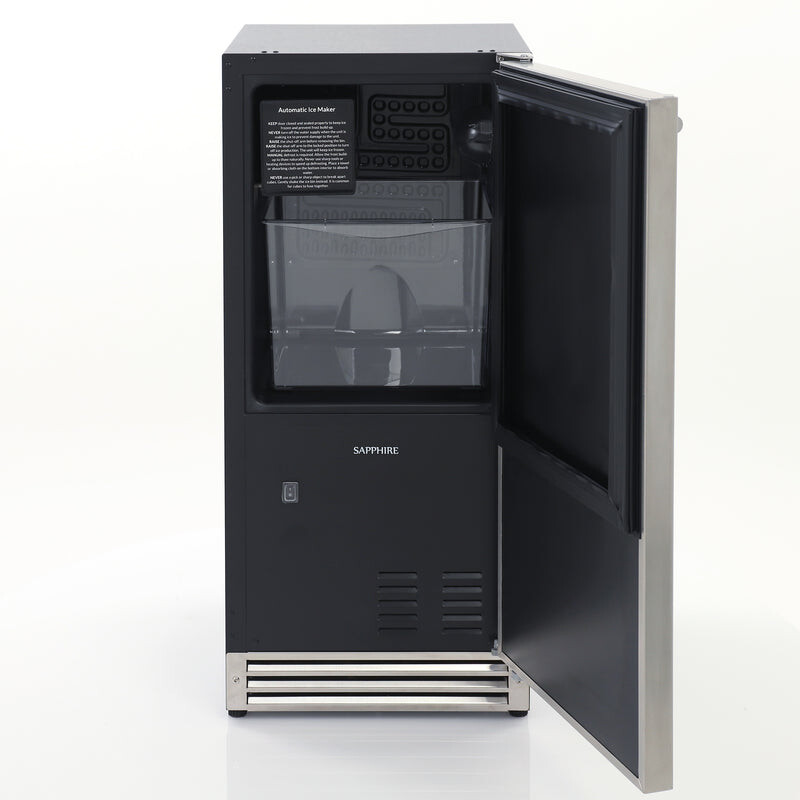 Series 3 15" Indoor/Outdoor Premium Crescent Cube Ice Maker SCIM153SS
