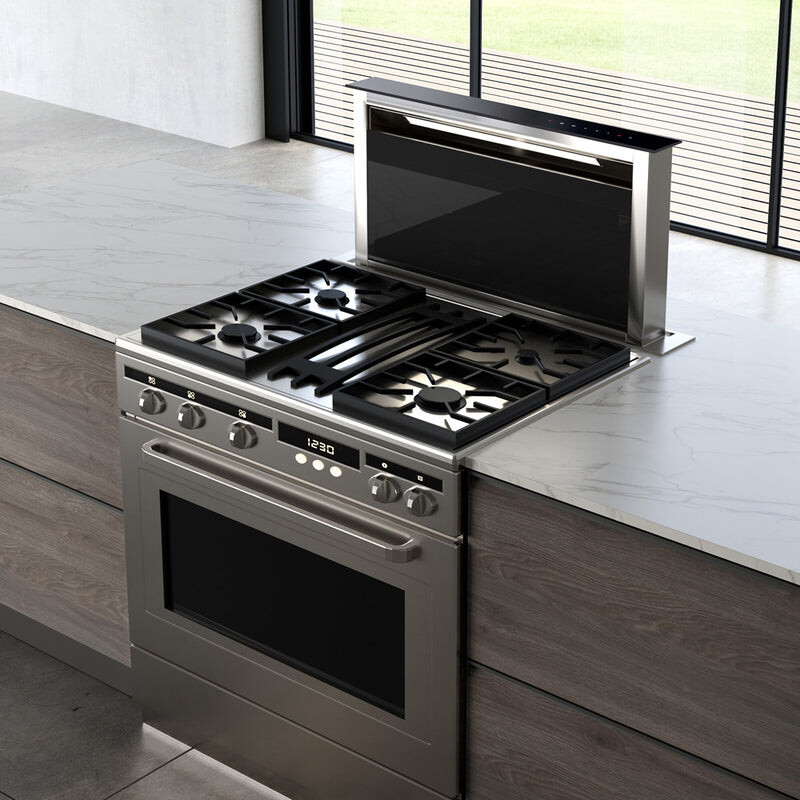 Scirocco Lux 36" Downdraft Range Hood SCLX3615BKNBB