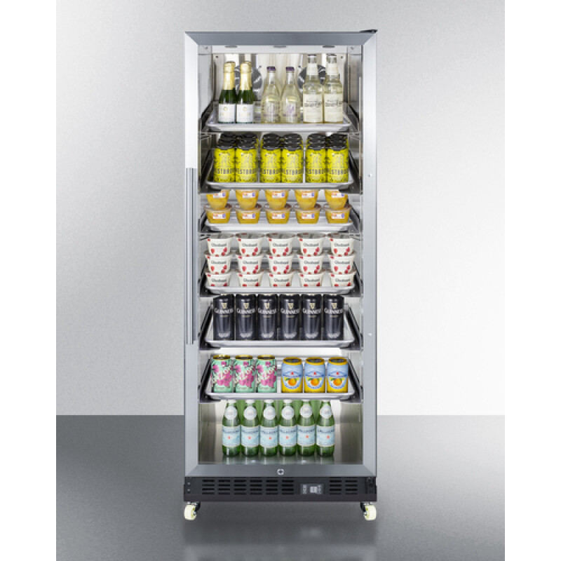 24" Wide Mini Reach-In Beverage Center with Dolly SCR1156RI
