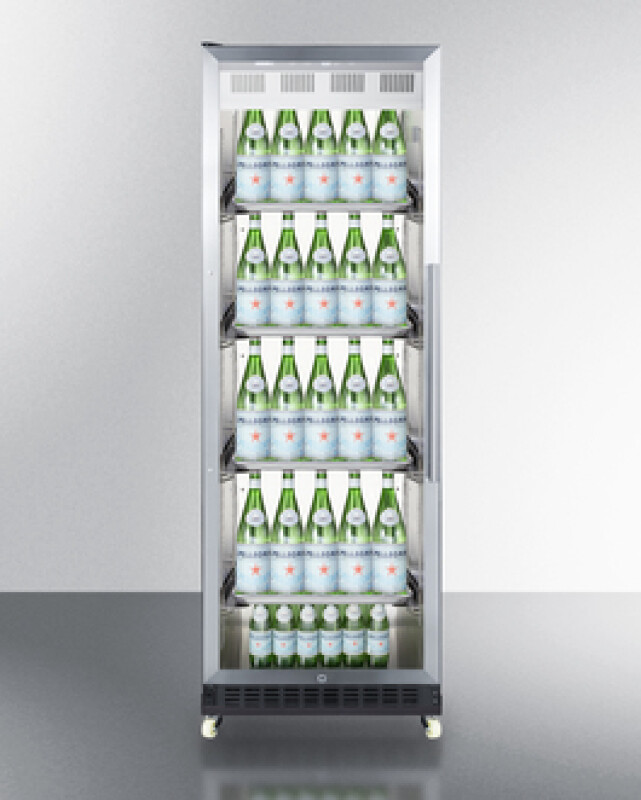 24" Wide Mini Reach-In Beverage Center with Dolly SCR1401LHRI