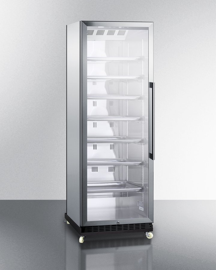 24" Wide Mini Reach-In Beverage Center with Dolly SCR1401LHRICSS