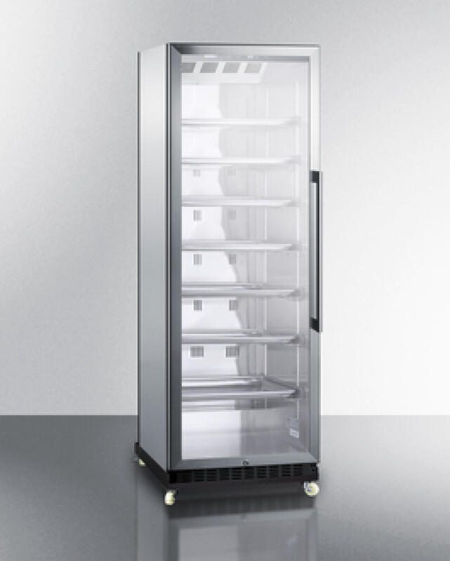 24" Wide Mini Reach-In Beverage Center with Dolly SCR1401LHRICSS