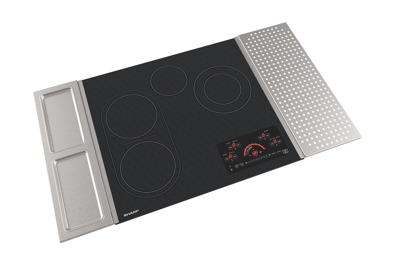 24 In. Drop-in Radiant Cooktop With Side Accessories view 2