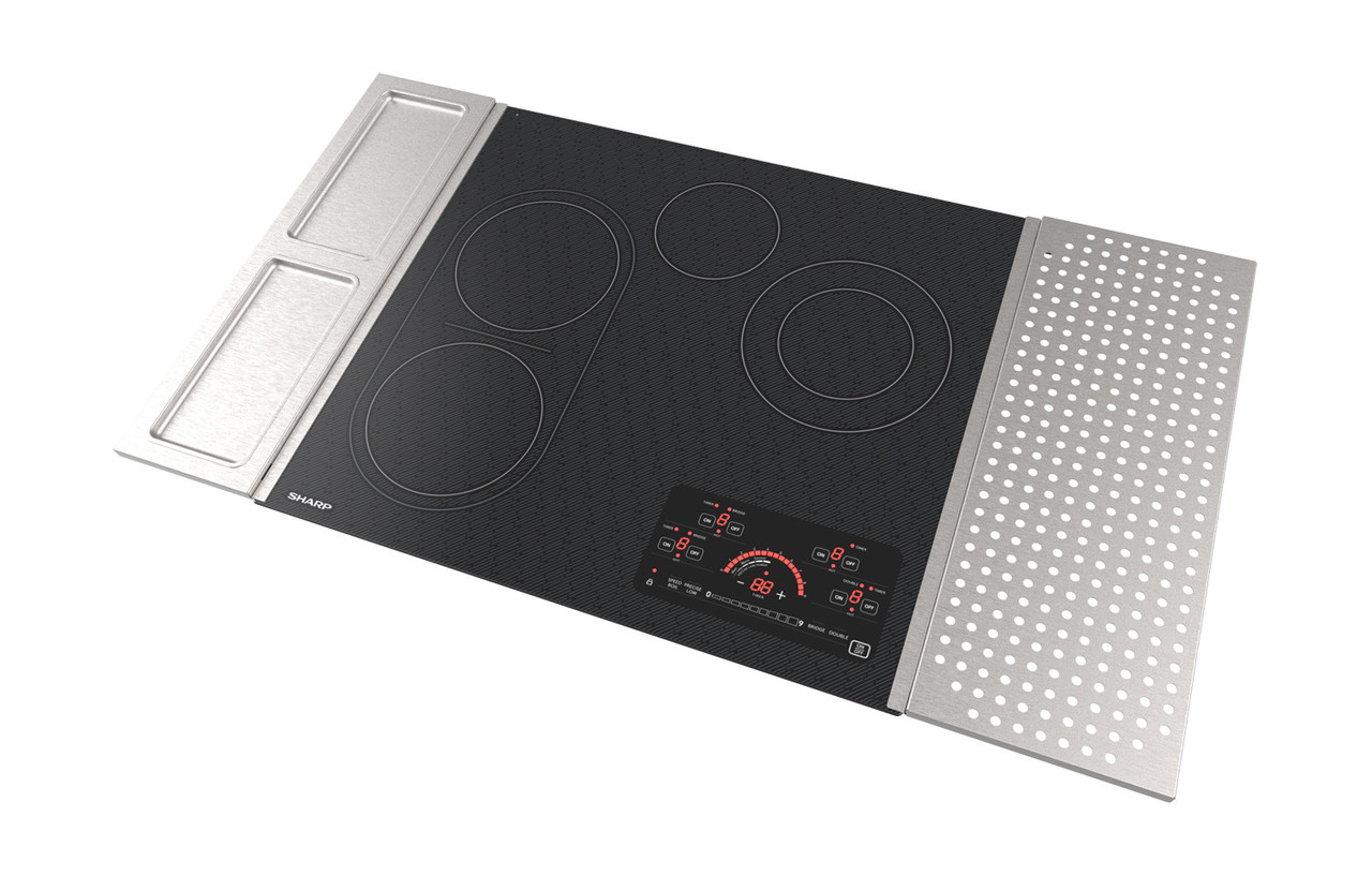 24 In. Drop-in Radiant Cooktop With Side Accessories view 3