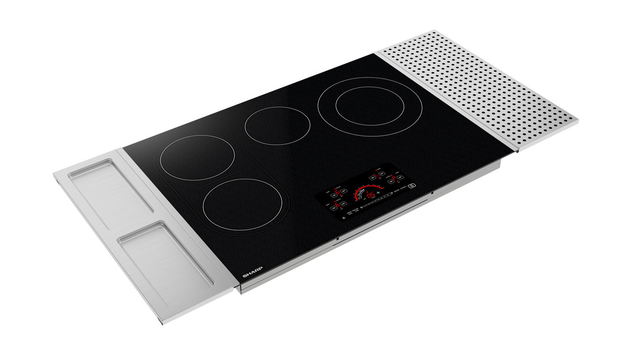 30 In. Drop-in Radiant Cooktop With Side Accessories view 3