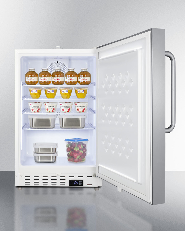 21" Wide Built-In Commercial All-Refrigerator, ADA Compliant SCR504SSTBADA