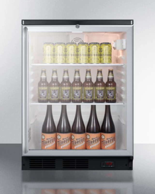 24" Wide Built-In Craft Beer Pub Cellar SCR600BGLBIDTPUBSH