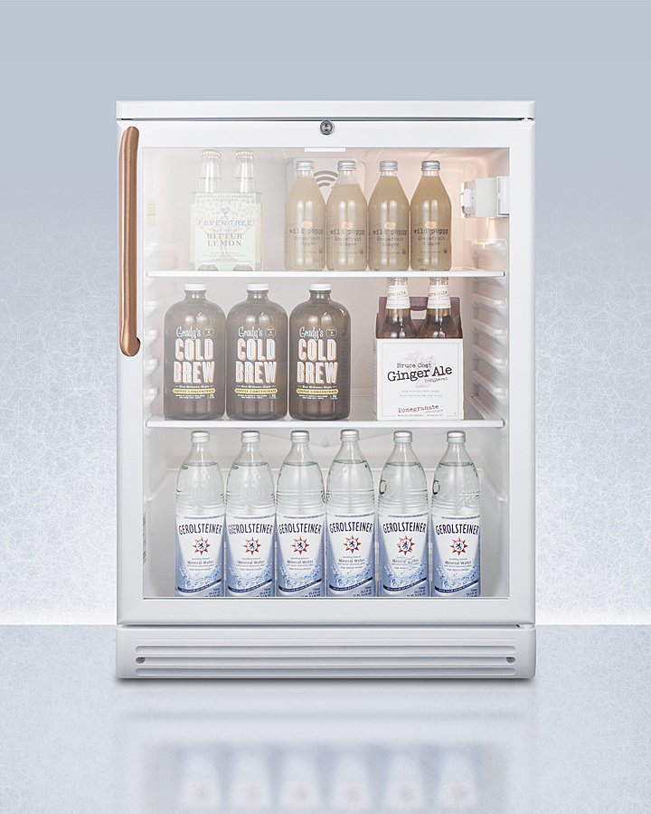 24" Wide Beverage Center with Antimicrobial Pure Copper Handle SCR600GLTBC