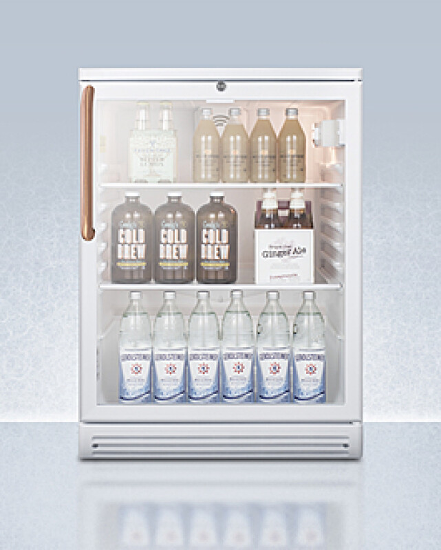 24" Wide Beverage Center with Antimicrobial Pure Copper Handle SCR600GLTBC