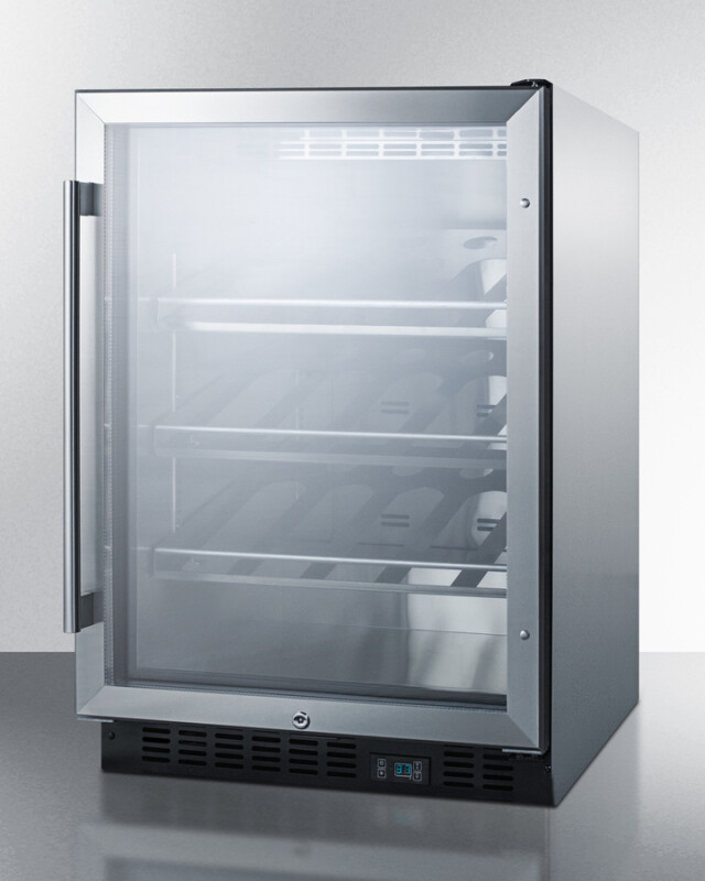 24" Wide Single Zone Built-In Commercial Wine Cellar SCR610BLCHCSS