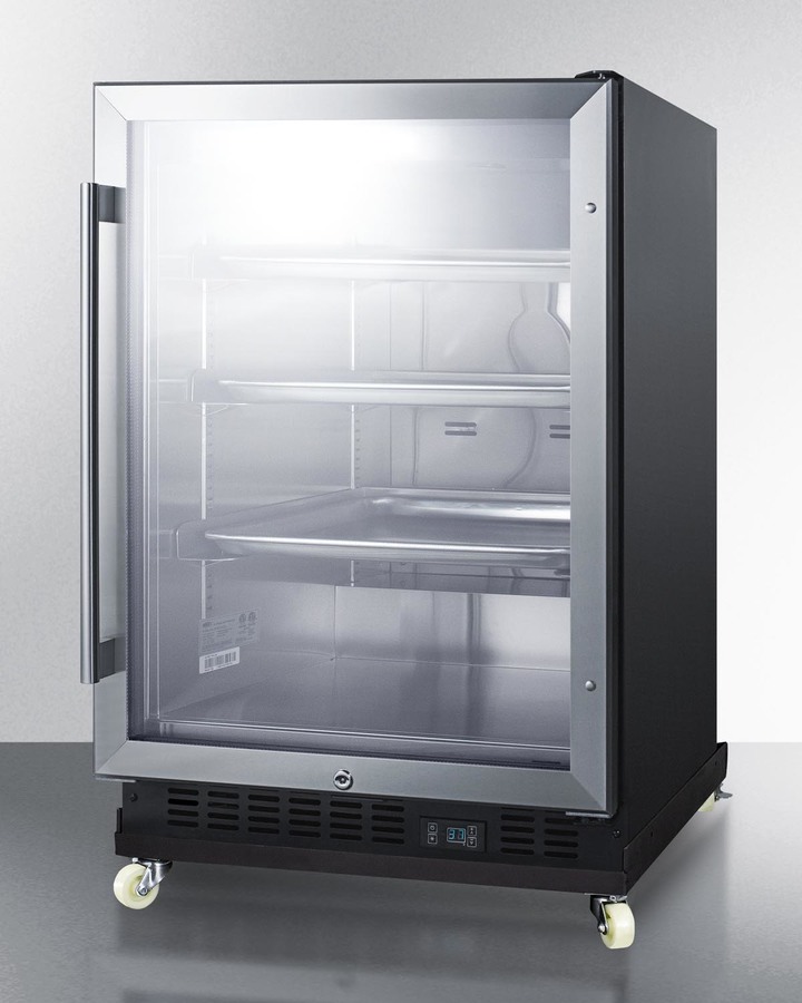 24" Wide Built-In Mini Reach-In Beverage Center with Dolly SCR610BLRI