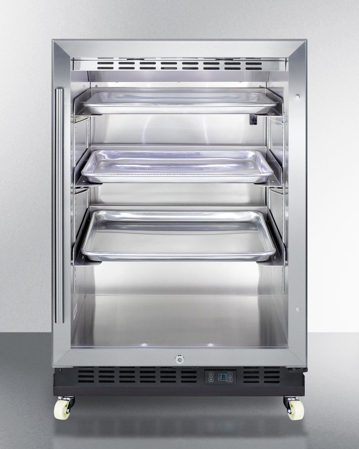 24" Wide Built-In Mini Reach-In Beverage Center with Dolly SCR610BLRI