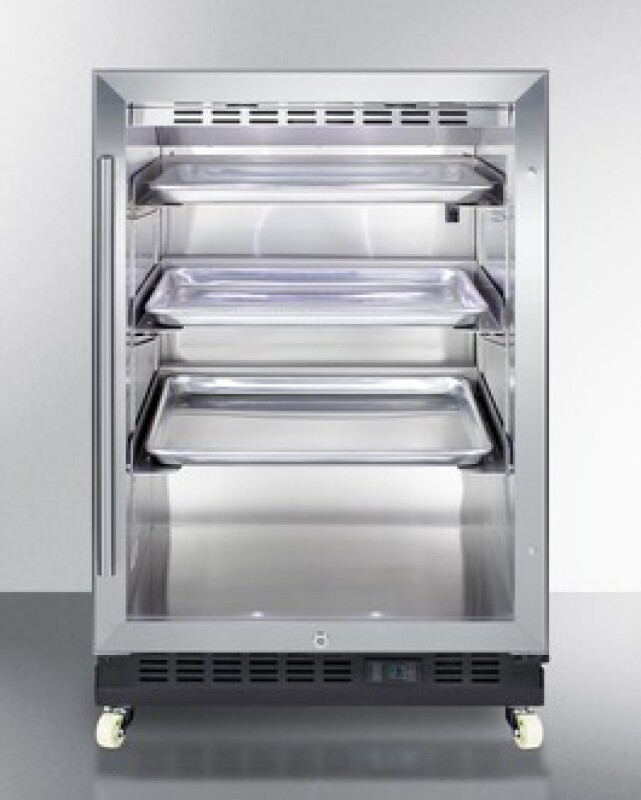 24" Wide Built-In Mini Reach-In Beverage Center with Dolly SCR610BLRI