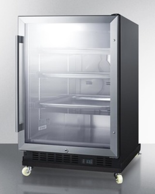 24" Wide Built-In Mini Reach-In Beverage Center with Dolly SCR610BLRI