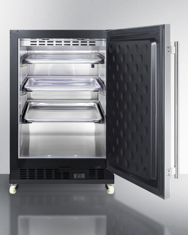 24" Wide Built-In Mini Reach-In Beverage Center with Dolly SCR610BLSDRI