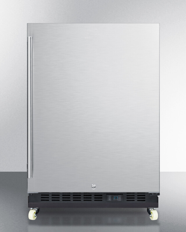 24" Wide Built-In Mini Reach-In Beverage Center with Dolly SCR610BLSDRI