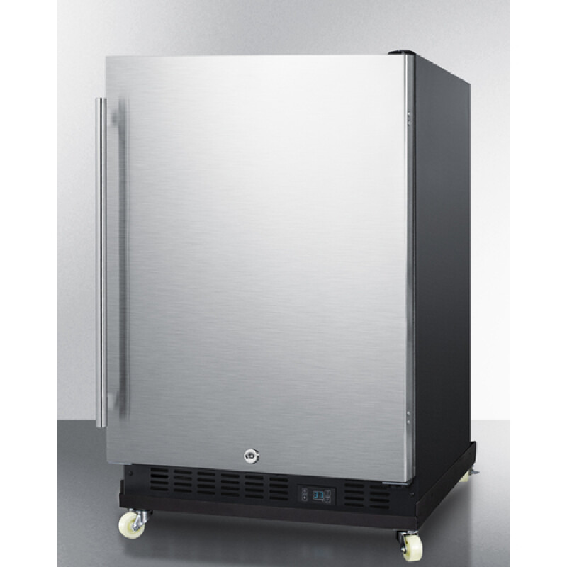 24" Wide Built-In Mini Reach-In Beverage Center with Dolly SCR610BLSDRI