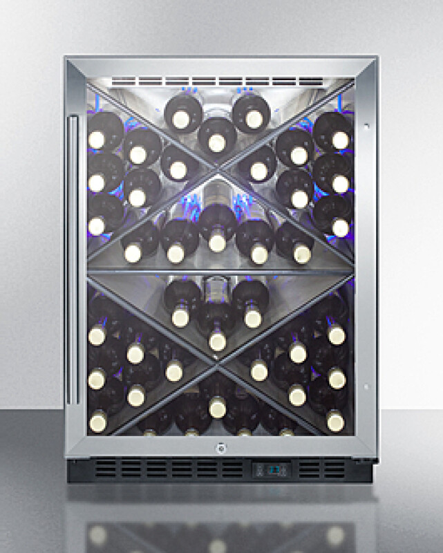 24" Wide Single Zone Built-In Commercial Wine Cellar SCR610BLX