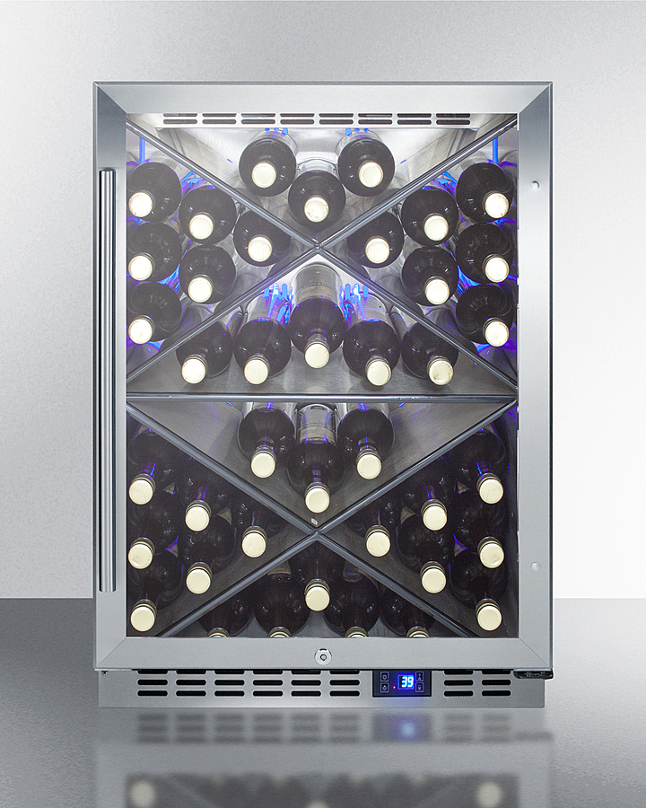 24" Wide Single Zone Built-In Commercial Wine Cellar SCR610BLXCSS