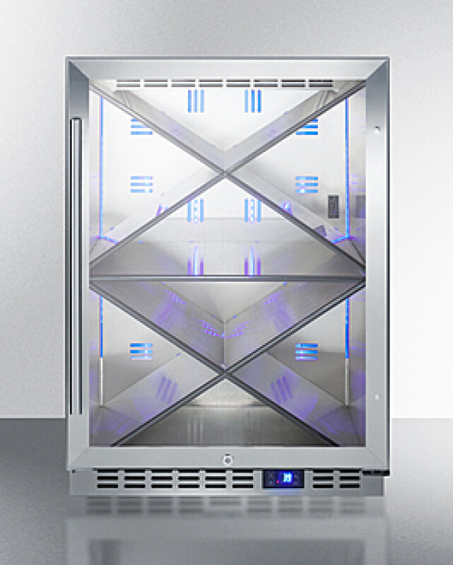 24" Wide Single Zone Built-In Commercial Wine Cellar SCR610BLXCSS